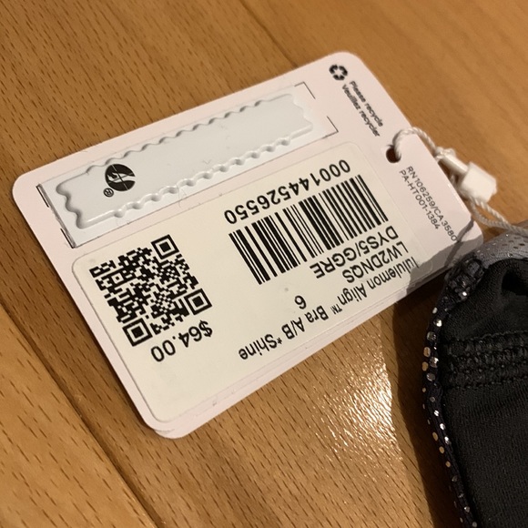 NWT Lululemon Align Bra Shine Light Support - A/B Cup - size 6 - Picture 2 of 16